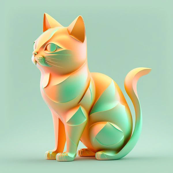 Cat illustration switching through partner brand colors